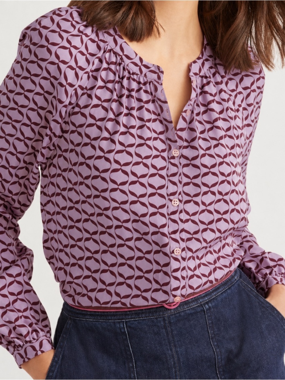 Boden long sleeve button-up blouse
